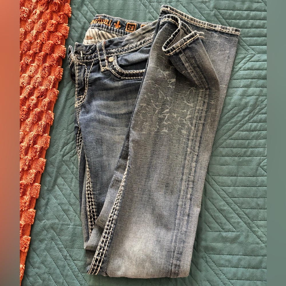 Rock Revival Blue Boot Cut Jeans for Women